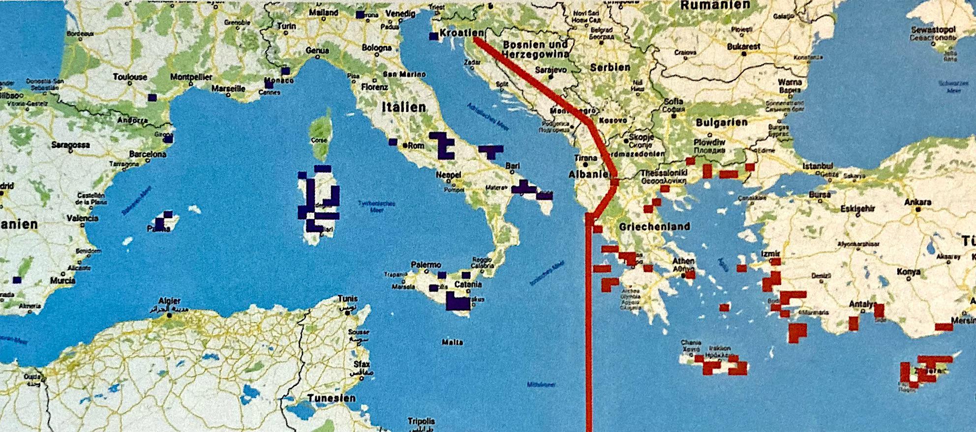 Mappa distribuzione Serie Mammosae